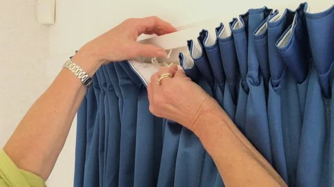 Hanging curtains Stock Footage 112150192