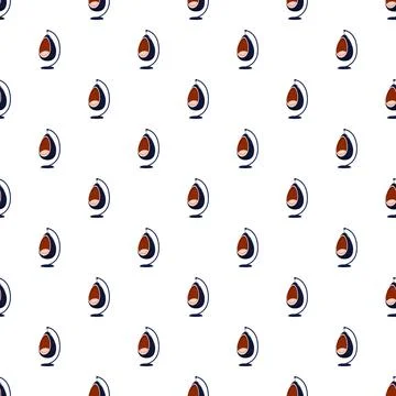 Hanging egg chairs forming a seamless pattern background Illustrazione stock