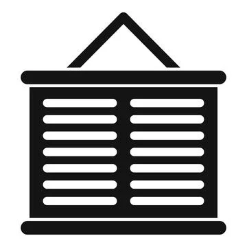Hanging empty chart icon, simple style 스톡 일러스트
