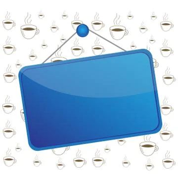 Hanging empty reminder. Colored square shaped note fixed on the surface Illustrazione stock