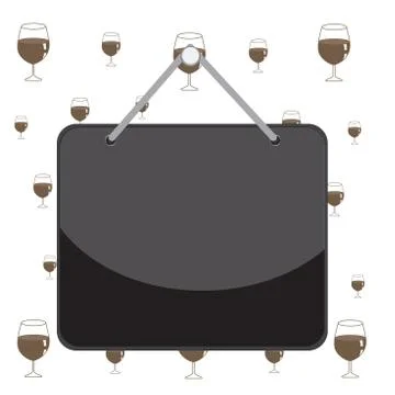 Hanging empty reminder. Colored square shaped note fixed on the surface Illustrazione stock