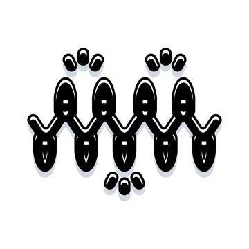 Hanging festive string lights decoration black icon 스톡 일러스트
