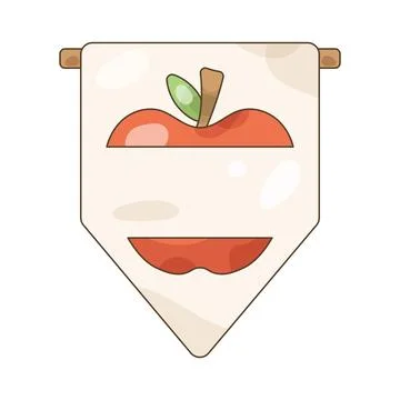 Hanging flag Stock Illustration