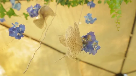 Hanging flower decoration Stock Footage 88439619