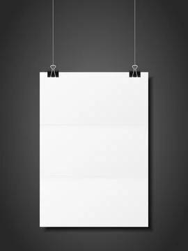 Hanging folded paper Illustrazione stock