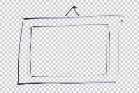 A hanging frame drawn with a black marker Stock Illustration
