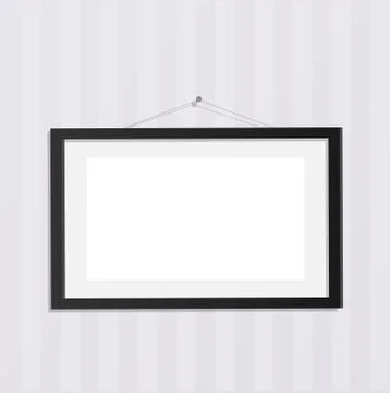 Hanging Frames with Pictures Stock Illustration
