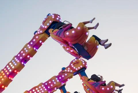 Hanging funfair attraction Stock Photos