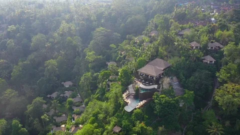Hanging Gardens in Bali Stock Footage 124880924