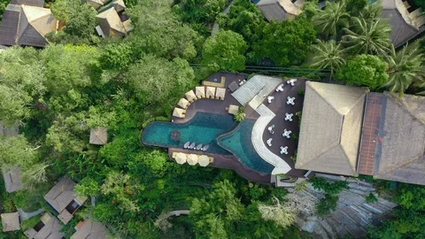 Hanging Gardens in Bali Stock Footage 124881129