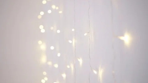 Hanging garlands. Lights. Video stock 103249211