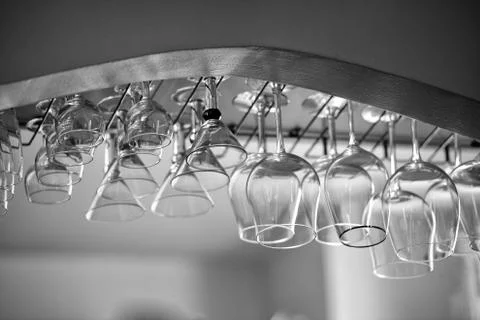 Hanging glasses Stock Photos
