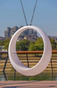 Hanging Glow Oval Swing Stock Photos