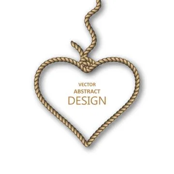 The hanging heart from ropes Illustration
