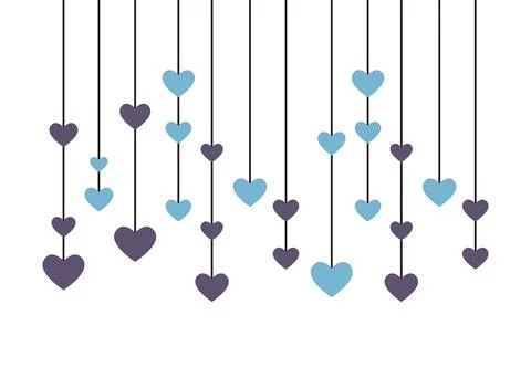 Hanging heart sign vector Stock Illustration