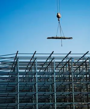 Hanging hook over the construction site Stock Photos