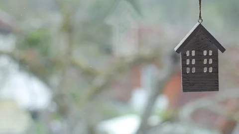 Hanging house decoration Stock Footage 74674931