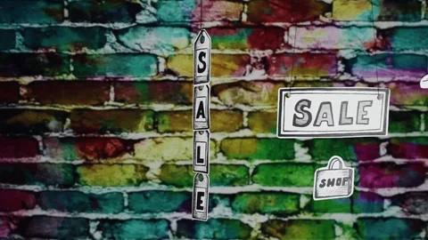 The hanging inscriptions sales scroll Stock Footage 91122995