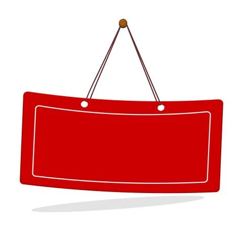 Hanging label red vector Stock Illustration