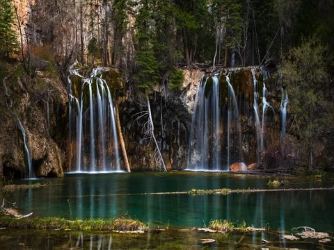 Hanging Lake Time Lapse Stock Footage 76223895