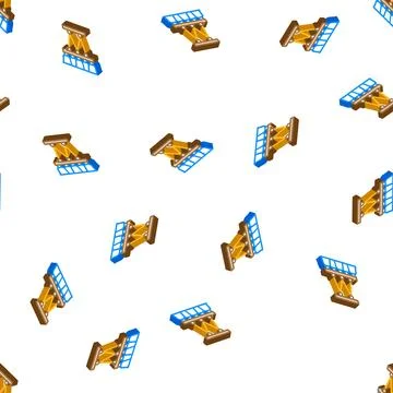 Hanging lamp ceiling isometric icon seamless pattern Stock Illustration