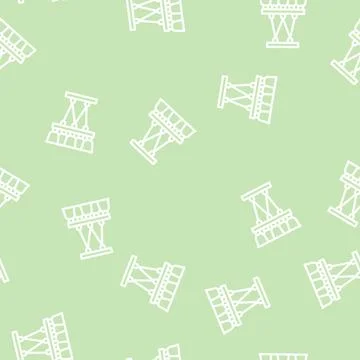Hanging lamp ceiling line vector seamless pattern Stock Illustration