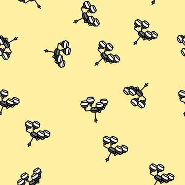 Hanging lamp ceiling vector seamless pattern Stock Illustration