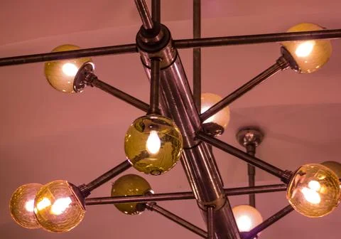 Hanging lamp close-up Stock Photos