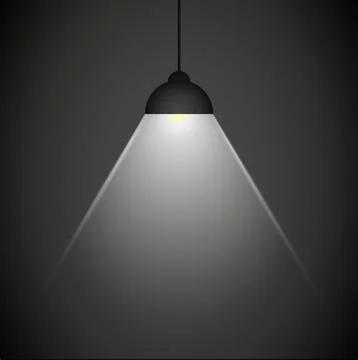 Hanging lamp glows on a dark background Stock-Illustration