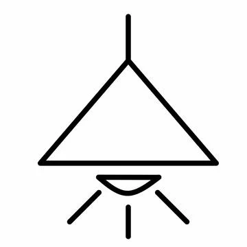 Hanging lamp icon. linear style sign suitable for mobile concept and web design. Stock Illustration