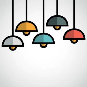 Hanging lamp. Stock Illustration
