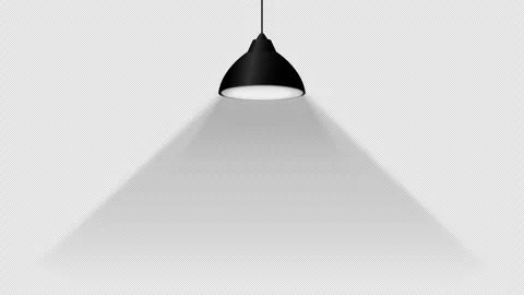 Hanging lamp seamless loop animation with subtle light with alpha matte. Stock Footage 334478643