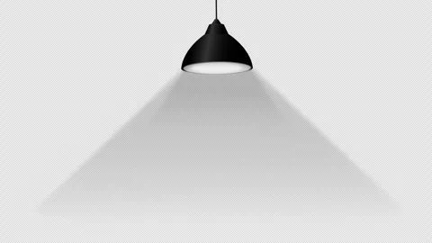 Hanging lamp swinging seamless loop animation with flickering light. Stock Footage 337373251