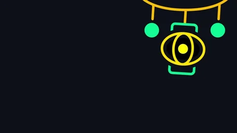 Hanging Lantern Decoration Icon Stock Footage 335592181