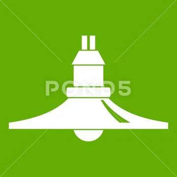 Hanging lantern icon green Stock Illustration