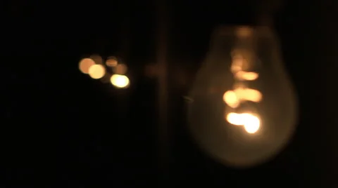 Hanging light bulbs Stock Footage 47526708