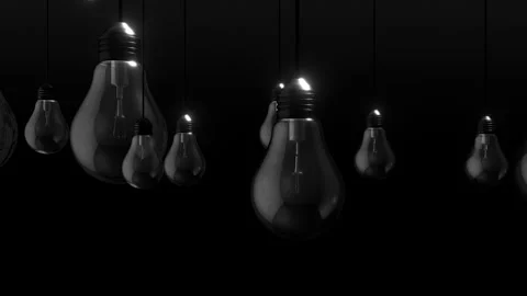 Hanging Light Bulbs Stock Footage 265267023