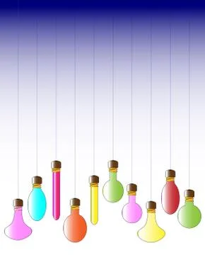 Hanging light bulbs Stock Illustration