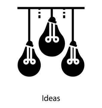 Hanging Light Bulbs Stock Illustration