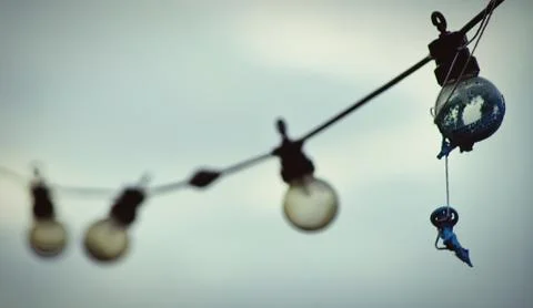 The hanging light bulbs Stock-Fotos