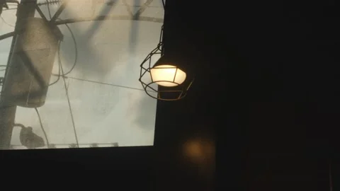 Hanging Light near a window Silhouette Footage Stock Footage 161070737