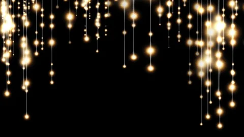 Hanging light strings with glowing lamps. Video stock 94440208