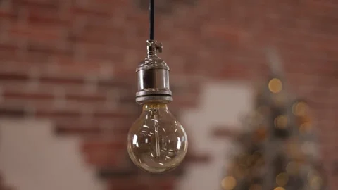 Hanging light, Turned on, Decorative bulbs 動画素材 247494156