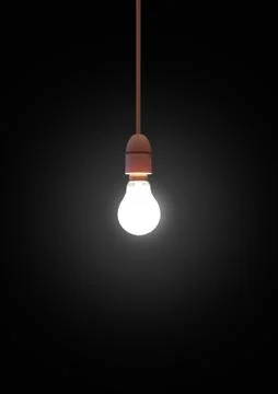Hanging lightbulb Stock Illustration