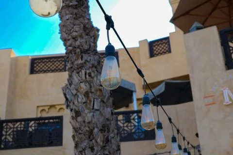 Hanging Lights in Dubai, UAE Stock Photos