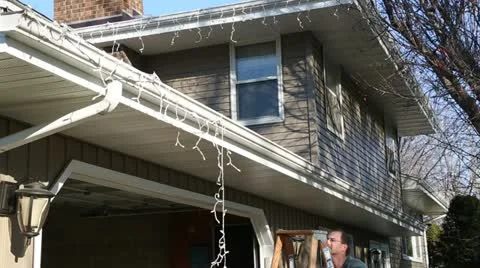 Hanging of lights Stock Footage 12523151