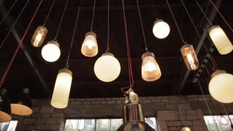 Hanging Lights 스톡 동영상 163338122