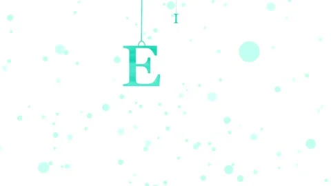 Hanging minimal serif letters EID animation Stock Footage 328219335