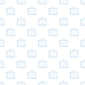 Hanging mirror frames creating seamless pattern background Stock Illustration