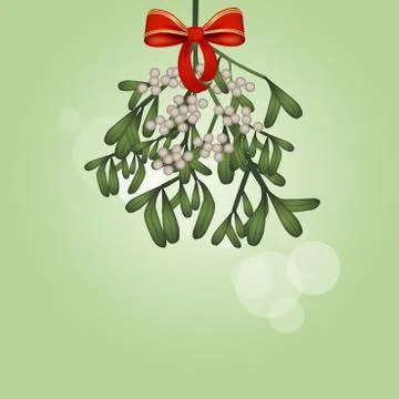 Hanging mistletoe Stock Illustration